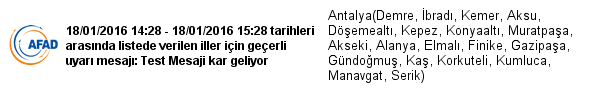 AFAD_UYARI's tweet photo. Test Mesaji kar geliyor https://t.co/b7BjWrhURF