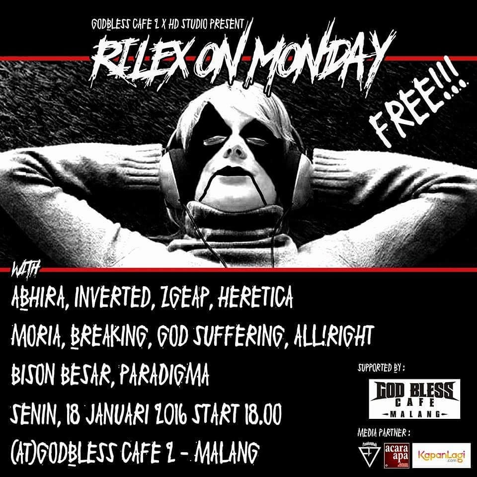 Semangaaat \m/ "<a href="/Abhira_DM/">ABHIRA</a>: Malam ini kita pentas di God Bless Studio malang . Sampai bertemu metalheads \m/ "