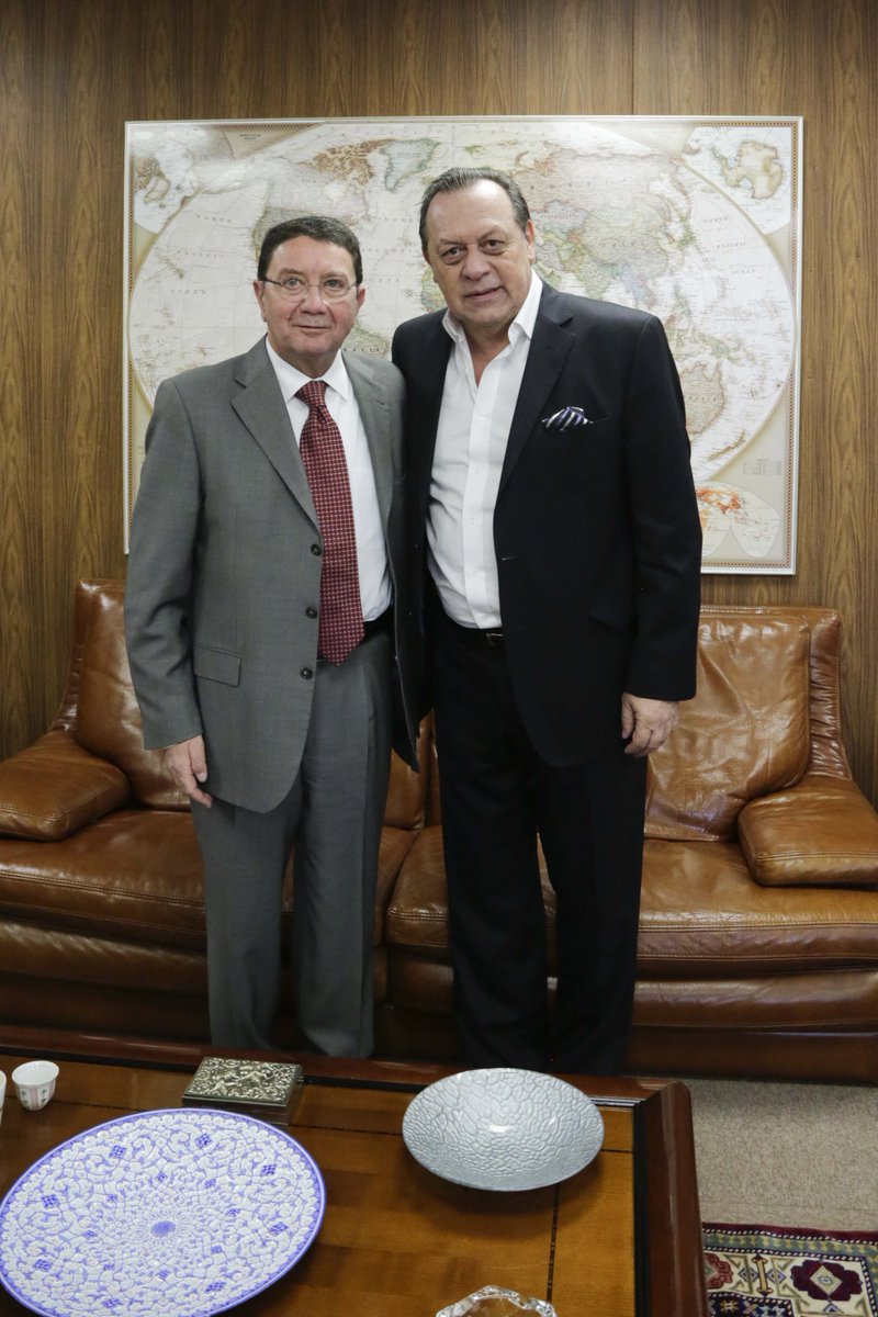 minturprensa's tweet image. El Ministro de Turismo, Gustavo Santos, se reunió con el Secretario General de la OMT, Taleb Rifai, en España