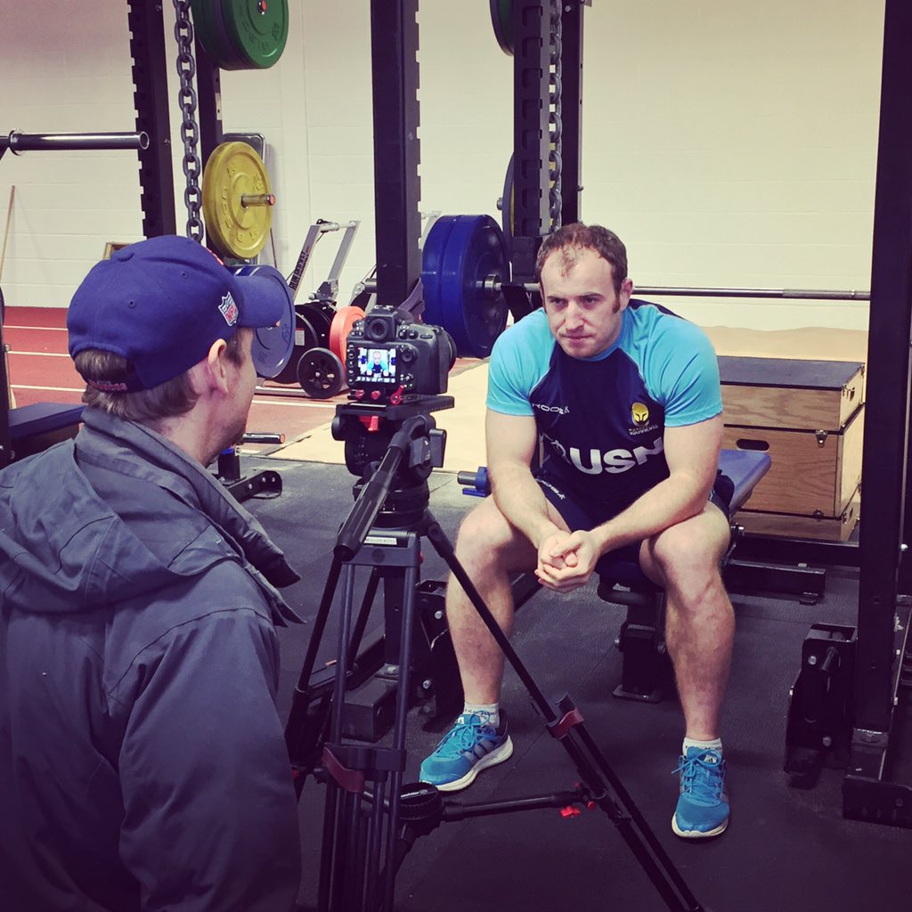 WorcsWarriors's tweet photo. We've got @GumbieGilbert working on his blue steel pose for the CNN cameras! #CNNH2H @CNNSport https://t.co/EajVET421U