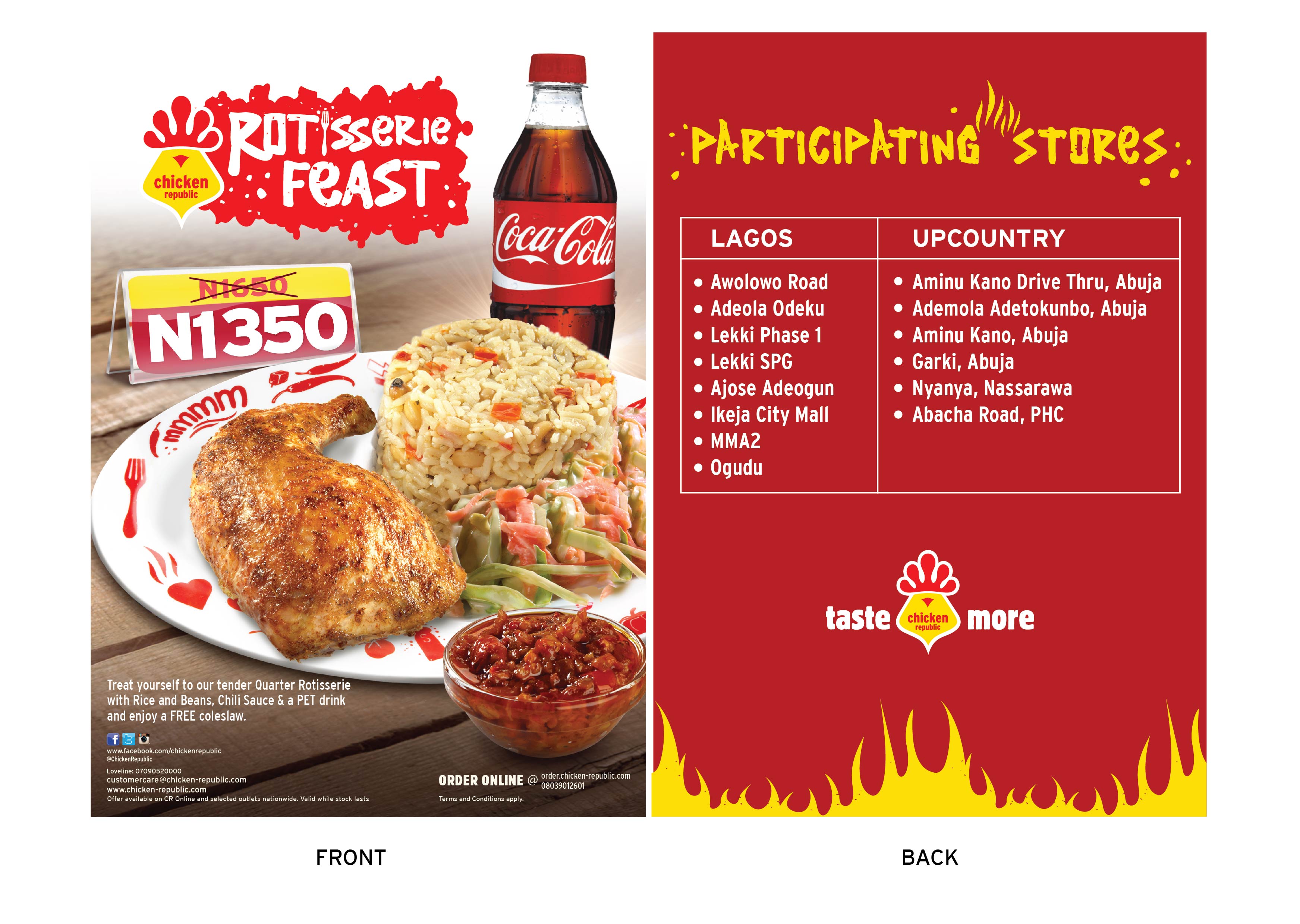 Chicken cheap republic menu