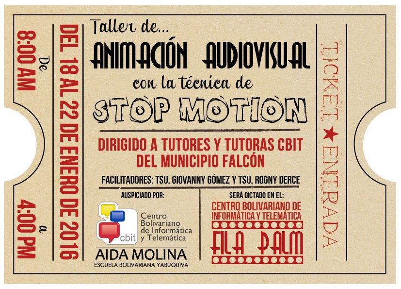 cbitmunfalcon's tweet photo. Hoy comenzará el Taller Animación Audiovisual utilizando la técnica del stop motion para tutores y tutoras CBIT https://t.co/Rtc1PsMDHK