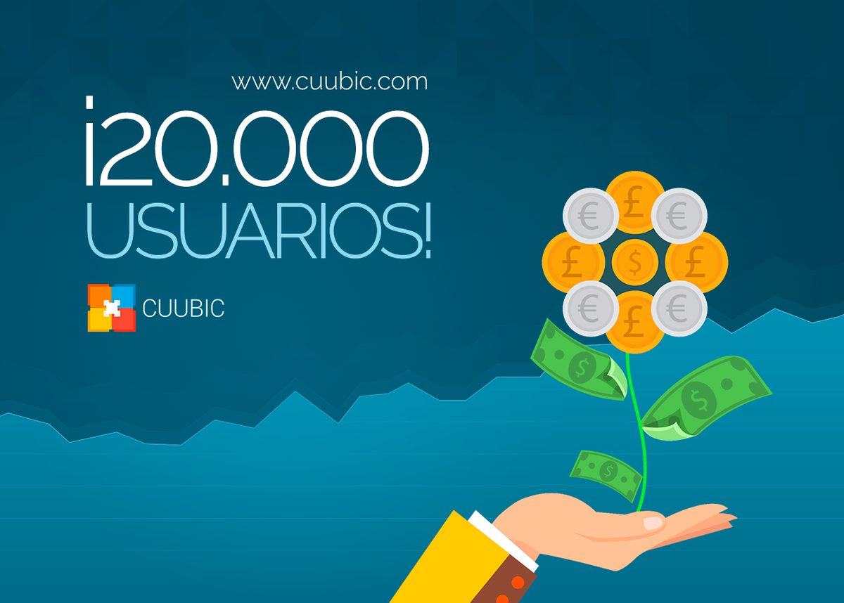 cuubic_es's tweet photo. ¡Hemos tardado 4 meses y 20 días pero por fin hemos superado los 20.000 usuarios registrados! ¡Gracias! #cuubic https://t.co/vlviLNHg7D