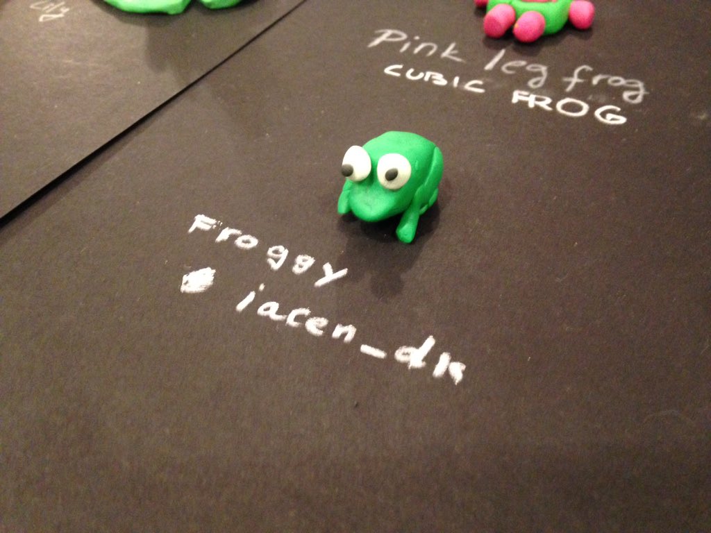 ClayburgerGames's tweet photo. new froggy character for #hopply from @iacen_dk at #PGCLondon https://t.co/lgbcDKG9iw