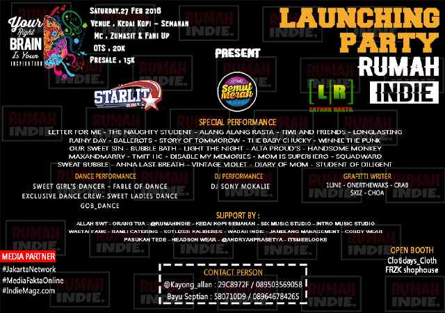 #EventRUMAHINDIE #LaunchingRUMAHINDIE 27feb16 At KedaiKopi semanan w/<a href="/starlitpoppunk/">STARLIT</a> <a href="/letterforme_JKT/">LETTER FOR ME</a> CC <a href="/RmhIndie/">RUMAH INDIE</a>