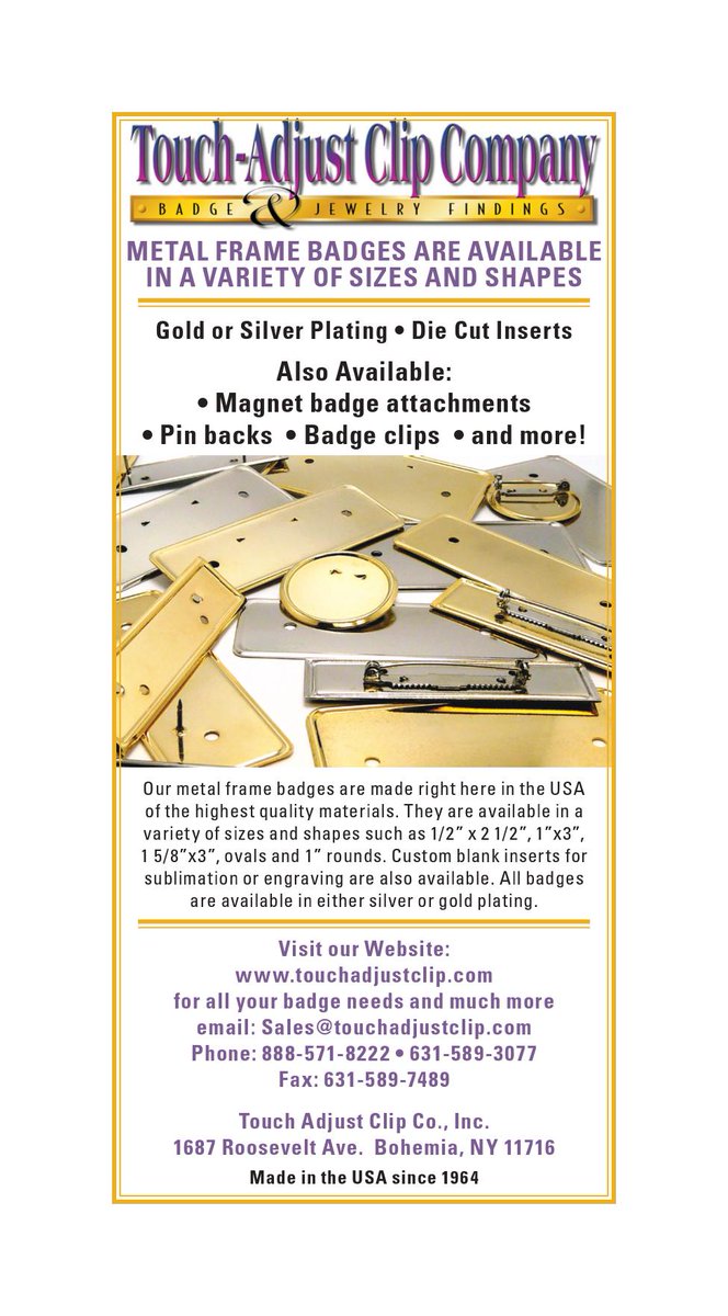 touchadjust's tweet image. Check out our latest ads in A&amp;amp;E Magazine! touchadjustclip.com
 #badges #idproducts #pins