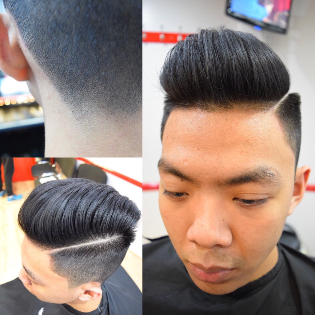 thefiltonbarber's tweet photo. Sharp &amp; clean Plenty of texture &amp; height added with @Hairbond #Texturiser sea salt Spray &amp; finished with #Distorter https://t.co/zlGPC71LuA