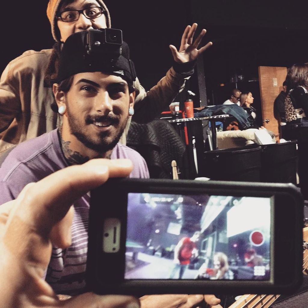 Almost_July's tweet photo. #AlmostRay is getting his #GoPro ready so we can take you all with us on the #AlmostTour π½π¬βοΈ https://t.co/5TXG3BpWLx