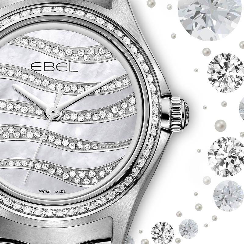 ebelwatch's tweet photo. The beautiful details of the EBEL Wave Diamond Powder dial. 

 #ebel #ebelwatch #ebelwave #watch #swiss #diamonds https://t.co/AB3DEPZ1ir