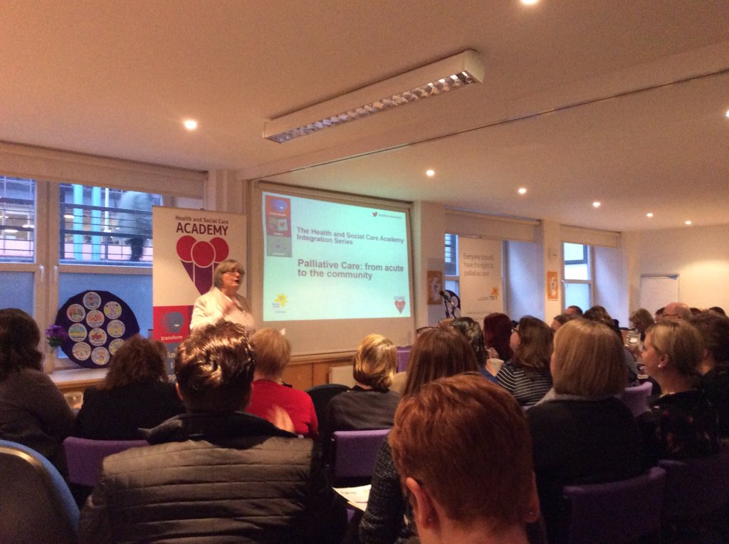 HandSCAcademy's tweet photo. Full house for our #integrationseries event with @MarieCurieSCO on #palliativecarescot from acute to community https://t.co/dIdH9B2oPm