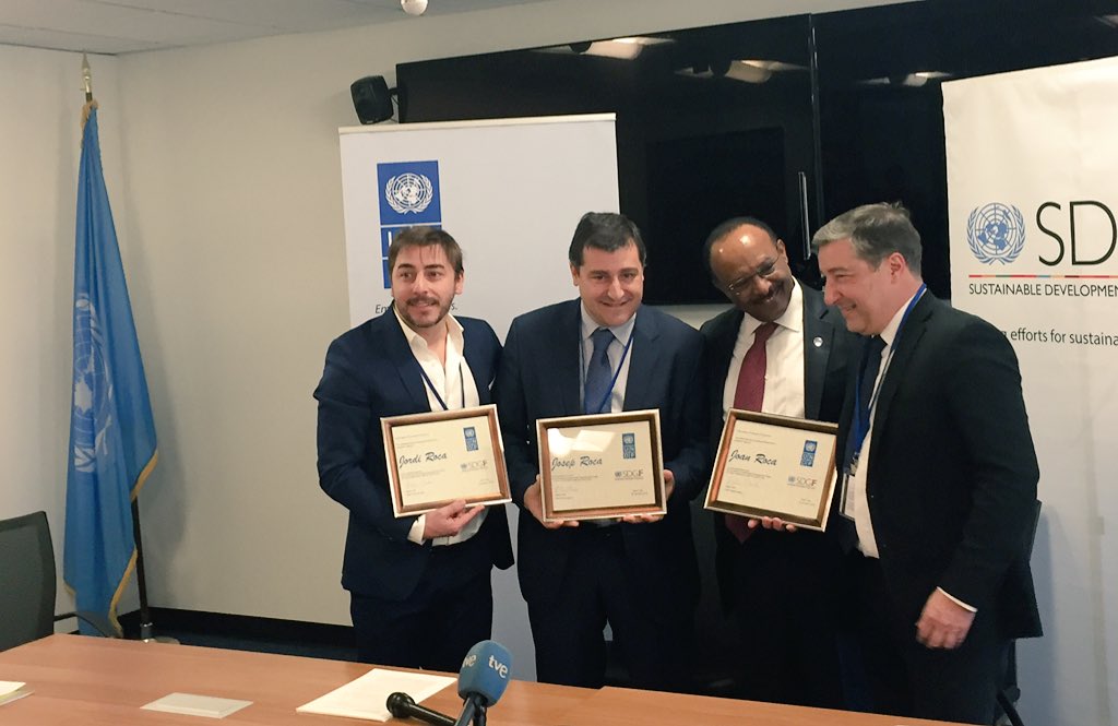 UNDP's tweet photo. It's official! #RocaBrothers become 1st chefs to be our #Food4SDGs Ambassadors &amp; advocate key role of food in #SDGs https://t.co/lbg5e3uPnU