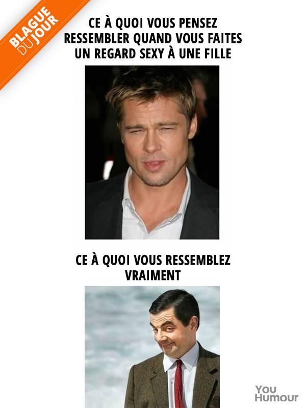 youhumour's tweet image. #bradpitt #séduction #mrbean #sexy