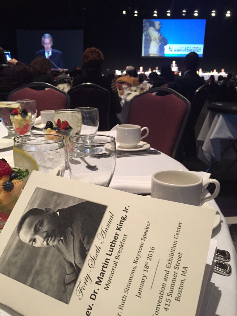 LoveAloneIsLife's tweet photo. "Honoring Dr King is a call to our higher humanity" - Dr Ruth Simmons #MLKDay2016 #MLKBreakfast https://t.co/05cIVUB2v0