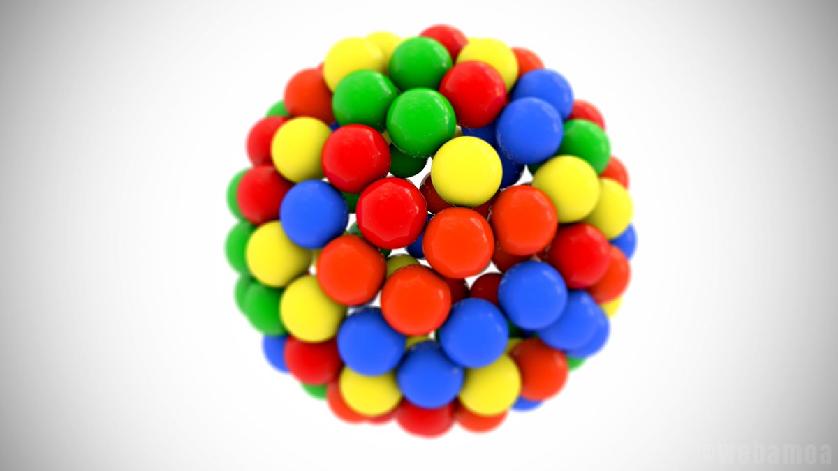 webamoa's tweet image. Création #realistic #coloredballs #vray #3d