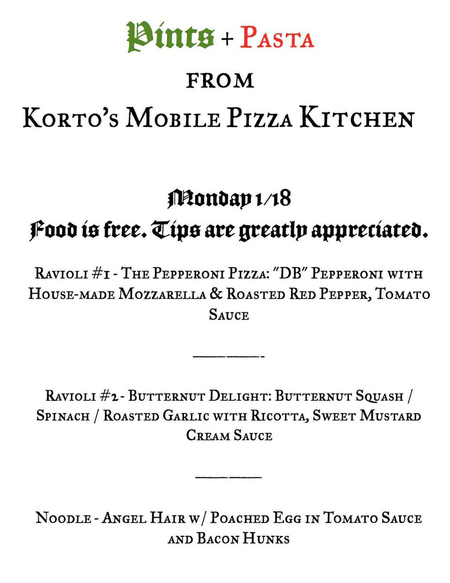 MPK does Pasta?!? Join us <a href="/BurialBeer/">Burial Beer Co.</a> tonight for some scratch pasta creations and let us know what you think!