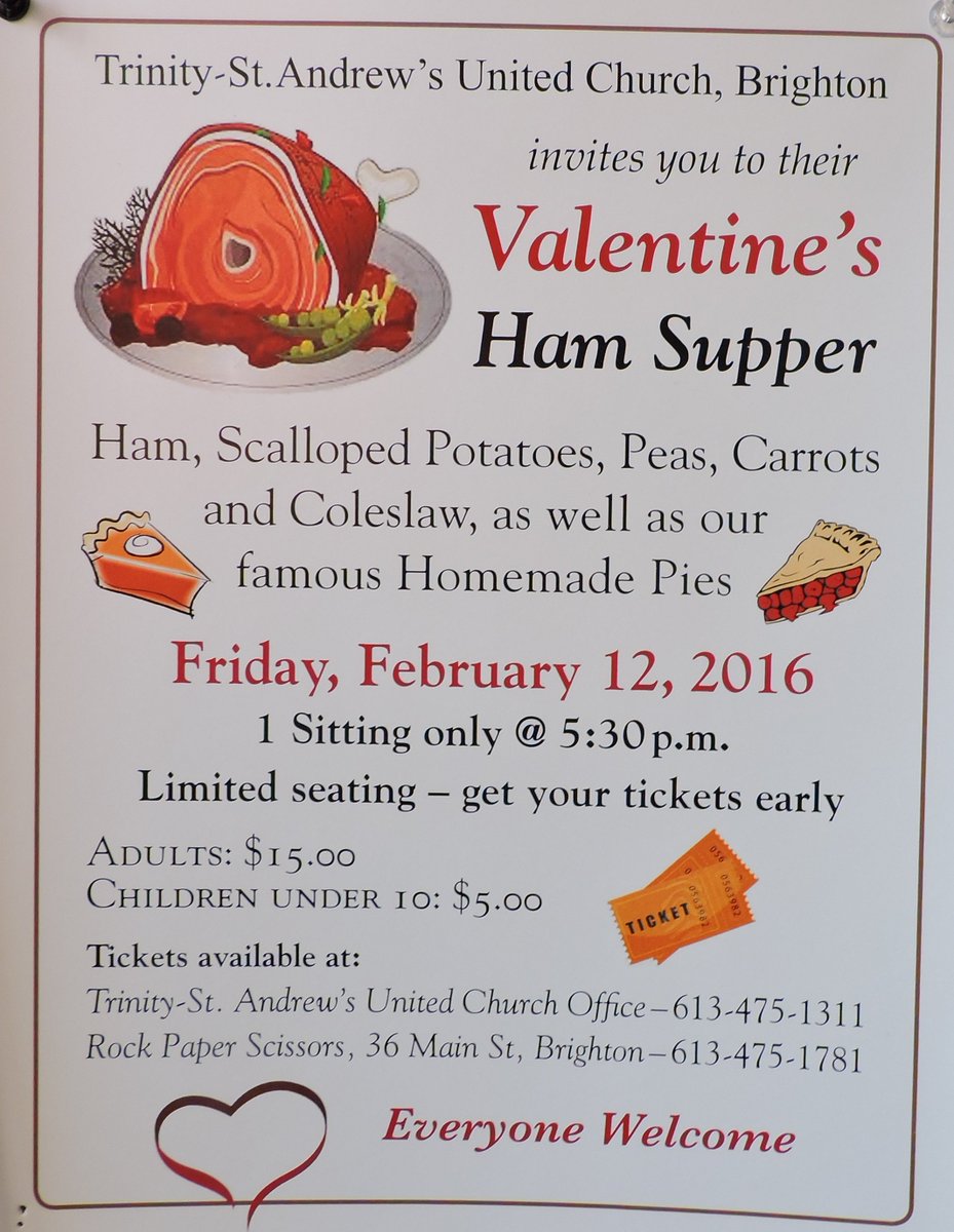 EventsBrighton's tweet photo. New Flyers for #Brighton #Ontario #pancakes #Valentine #wintersupper https://t.co/1pi1bxD1wN