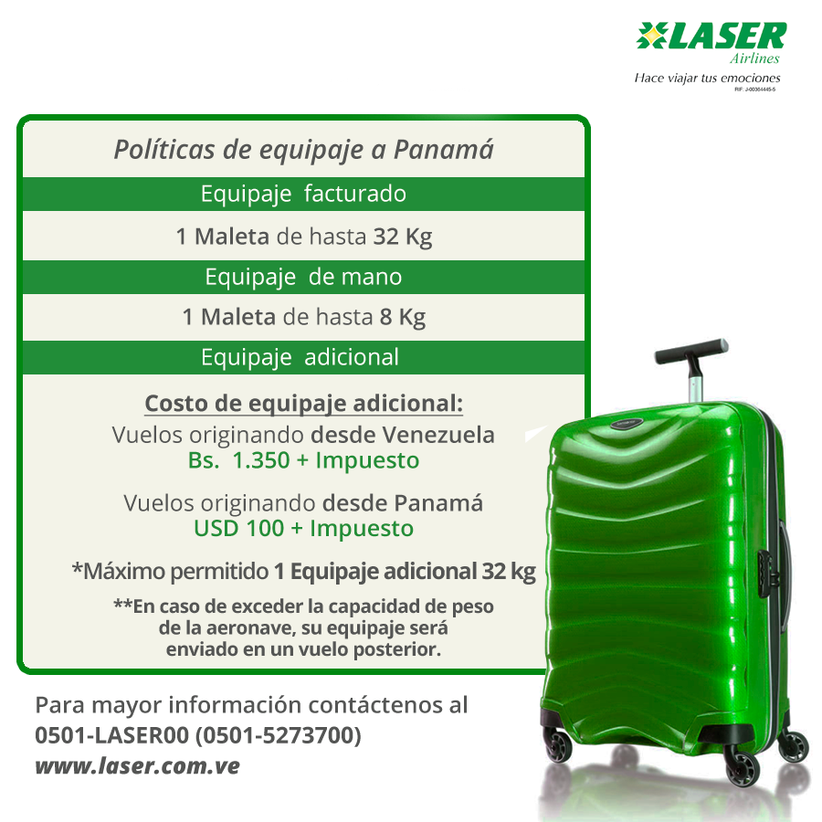Laser Airlines On Twitter Conoce Nuestras Politicas De Equipaje Hacia Panama Https T Co Qzcwf9b2gy