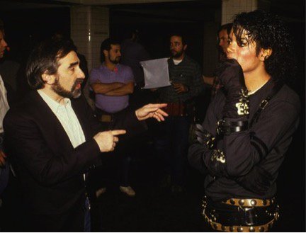 michaeljackson's tweet photo. Martin Scorsese and Michael #BehindTheScenes of “Bad” https://t.co/mDyuSIKgpM