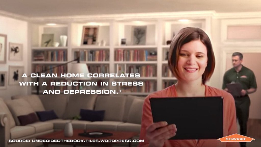 ServproCincy's tweet photo. Got the winter blues? Studies show a clean home correlates with a reduction in stress and depression. #KeepItClean https://t.co/oB1luzvu0R