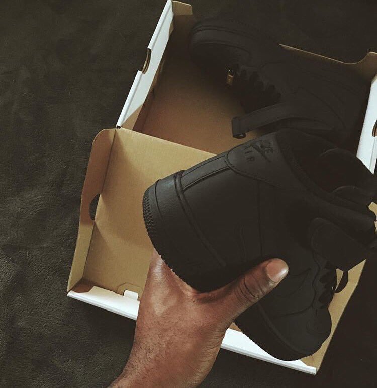 matte black air force ones