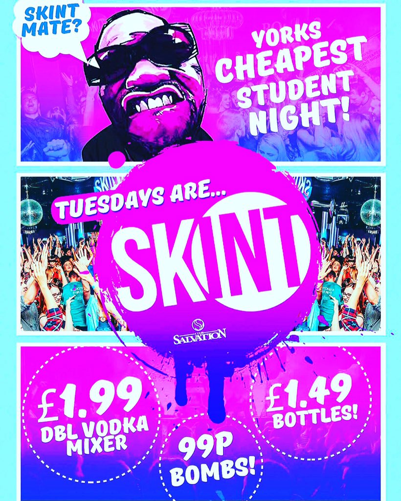 SKINT York tweet media