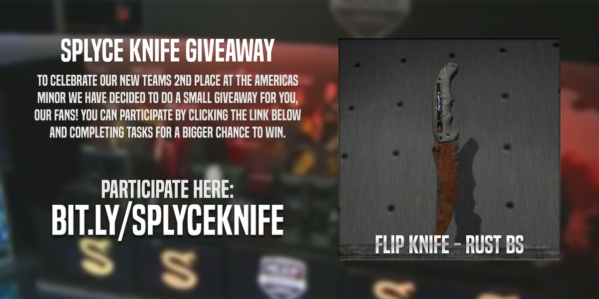 MovistarKOI_en's tweet photo. To celebrate our 2nd place at the @MLG Minor we are giving away a knife! Win it here: https://t.co/RAZaqHR98x https://t.co/HYTn2P1g8X