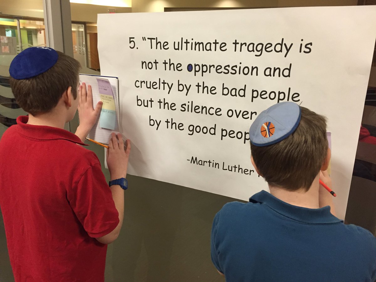 WeLoveYN's tweet photo. Middle School students learning about Dr. Martin Luther King, Jr. and discussing the power of his words. https://t.co/MhTBl6M2FN