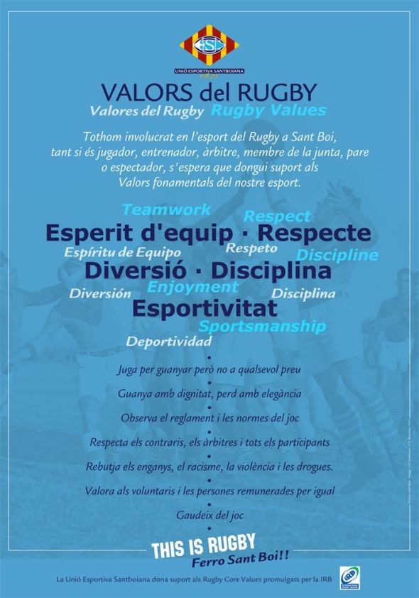 UESantboiana's tweet photo. Com ens sentim d'identificats amb els valors del #Rugby ·retuit si tu també portes aquests valors ben a dins #valors https://t.co/XF3Tv1g34y