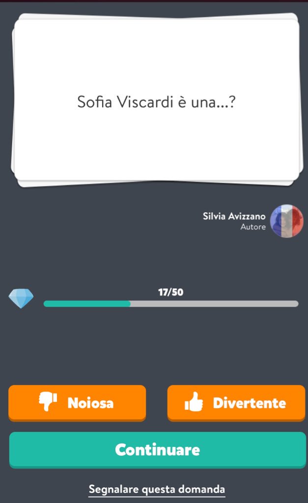 TGSTAL's tweet photo. @sofia_viscardi  Sofiaaaaa sei su trivia crack ahaha😂💕 https://t.co/MS49ni66GJ