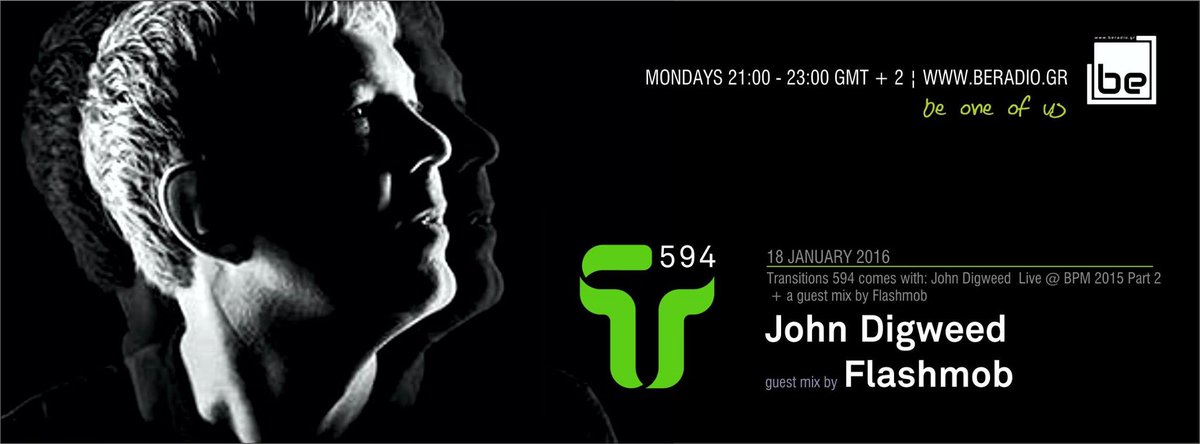 beradioAthens's tweet photo. @DJJohnDigweed's #TRANSITIONS w/ guestmix from @Flashmob_Dj from 21:00 till 23:00 gmt+2  at https://t.co/UHEh3ximqW https://t.co/wW677aojlR