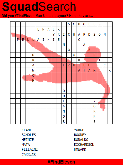 UtdUnitedUtd's tweet photo. Did you #FindEleven? Here is where we hid our 11 Man United players #MUFC https://t.co/jcNjhc479R