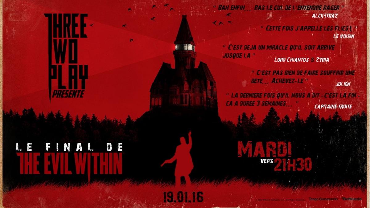KlayneTv's tweet photo. On se retrouve demain pour le grand final de The Evil Within sur https://t.co/pcFnY2PPZ5 ! Cette fois ça va chier ! https://t.co/575z2AhkD9