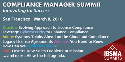 SAMSummit_IBSMA's tweet photo. Software company license compliance program managers: The best event of the year just for you. @Compliance_MS https://t.co/1gX3UaChJa