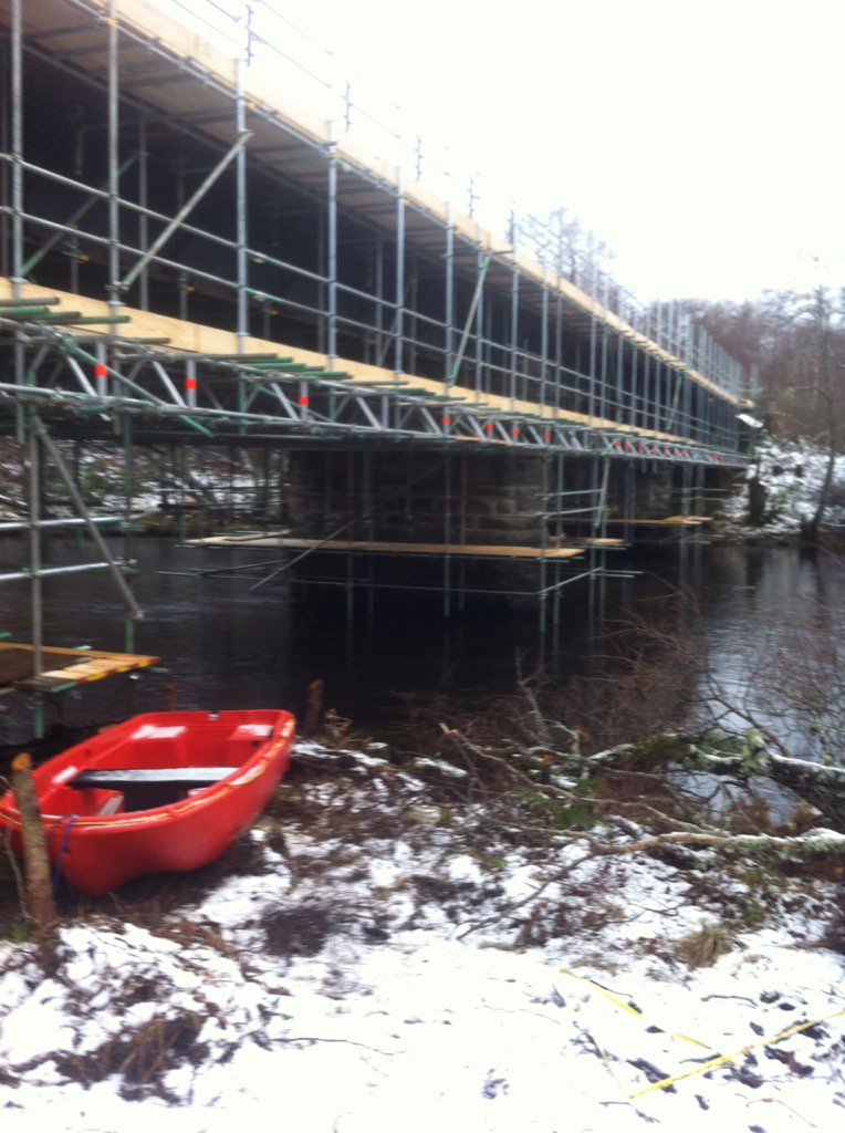 Another bridge ready for sheeting in cold part of the Scottish highlands