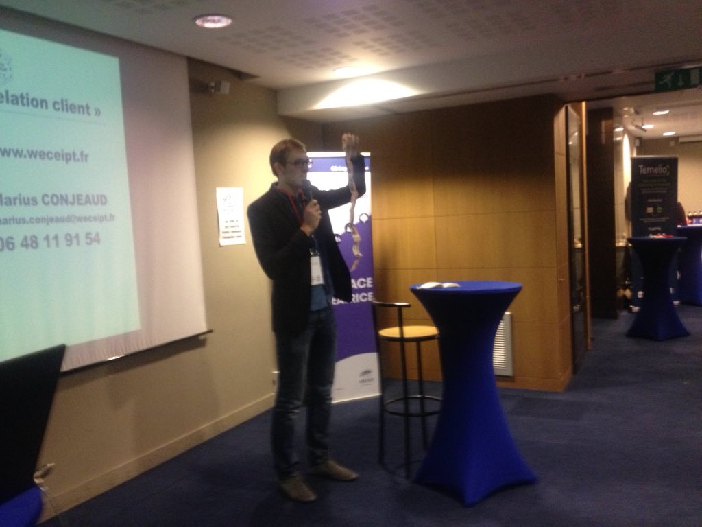 STrampolino's tweet photo. Weceipt présente sa solution pour digitaliser les tickets de caisse #demodayst1 @medef @Weceipt https://t.co/1Dx9oUlVti