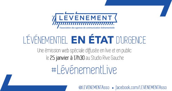 Lundi 25 janvier nous serons en direct du Studio Rive Gauche pour #LévénementLive !