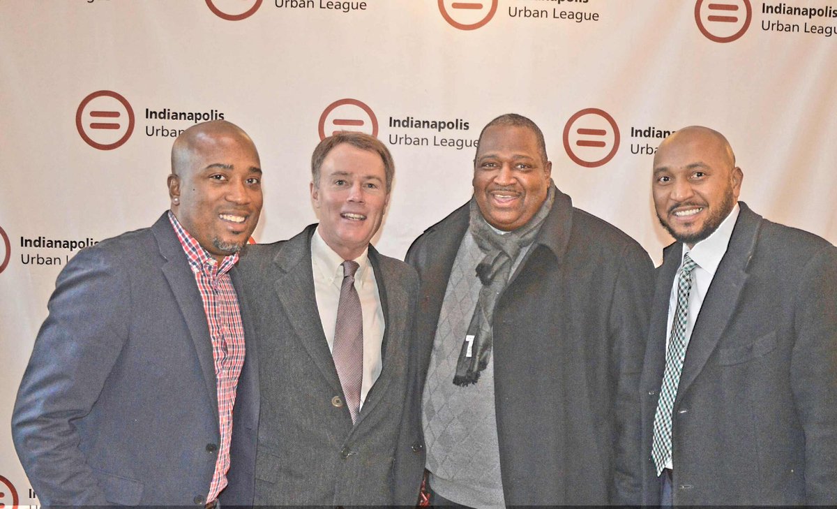 PeterLuster's tweet photo. Celebrating MLK today with w/@RevWolley + @DrDavidHampton +@IndyMayorJoe #squad https://t.co/UAOH09TEG7