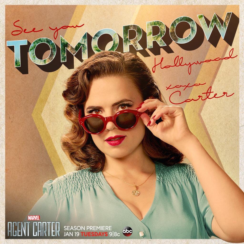 TheSHBulletin's tweet image. AGENT CARTER is back TOMORROW!!! 
RT if you're excited!