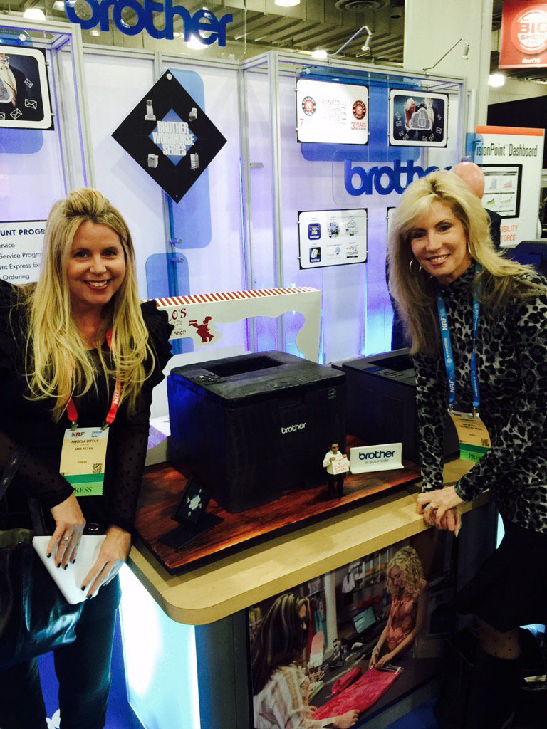 SMBRetail's tweet photo. SMB Tech News takes the cake.  Thx to our @brotherprinter friends. #nrf16 @experienceNRF #smb celebrating today! https://t.co/7HlQKCMznp