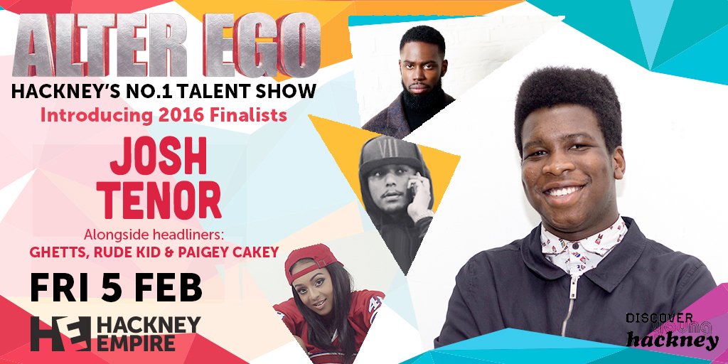 JoshTenor's tweet photo. Make sure you guys show your support by coming to watch me at @HackneyEmpire for Alter Ego
#AlterEgo2016 #hackney https://t.co/hkXxyTdbwo