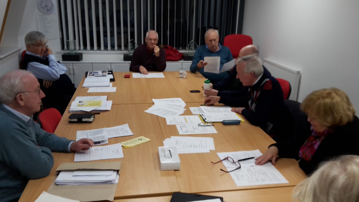 CardiffRotary's tweet image. Our Club Council hard at work this evening at the YMCA...