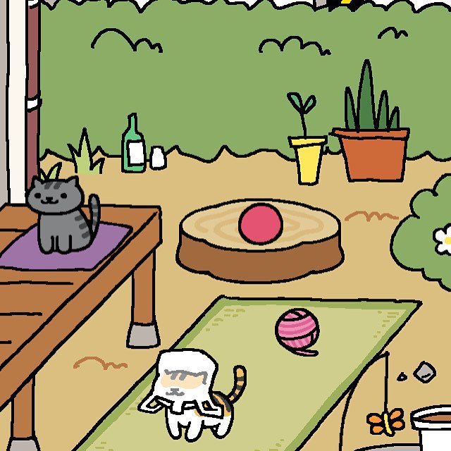circlingsquare's tweet photo. #nekoatsume #suffocationhazard #catsofinstagram #catstagram by ms.fuzzybottomandtofu https://t.co/aTZDZeZeLm