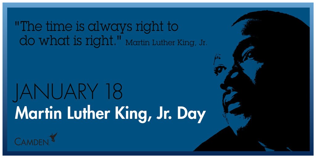 CamdenTiara's tweet photo. Wishing everyone a safe and fun holiday! #MartinLutherKingDay https://t.co/d9fNj2DIc1