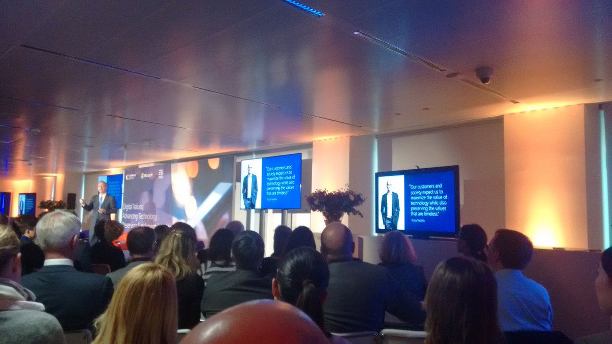 jayaram_ab's tweet image. Excellent keynote address by @BradSmi  #digitalvalues event at Microsoft center Brussels.