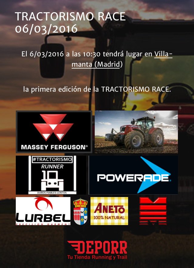 Tractorismo's tweet photo. Abrimos inscripciones para la #TractorismoRace,la carrera con la fuerza de un TRACTOR Info https://t.co/2QTflxsflW https://t.co/KdivPeUyjQ