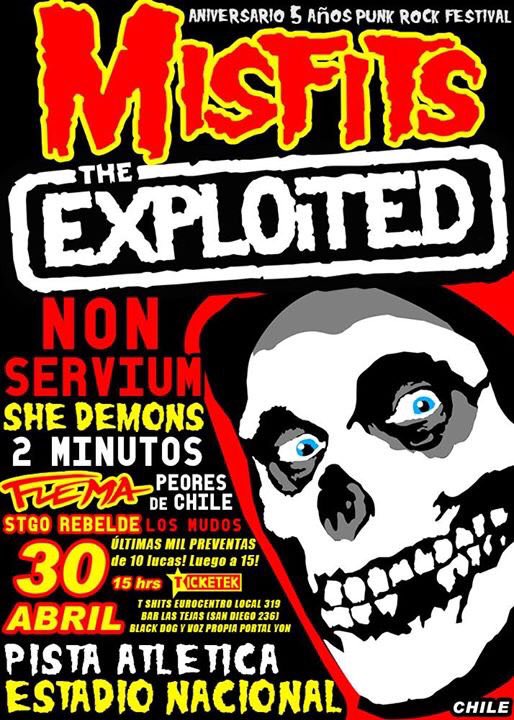 Agenda_Musical's tweet photo. Punk Rock Festival 2016 confirma a Misfits, The Exploited, Non Servium y más: 30 de abril - https://t.co/MMQzeo9bvK… https://t.co/nrH1ofONIp