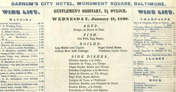These Hotel Menus Give a Glimpse of Dining in the Mid-19th Century buff.ly/1ZsbN62