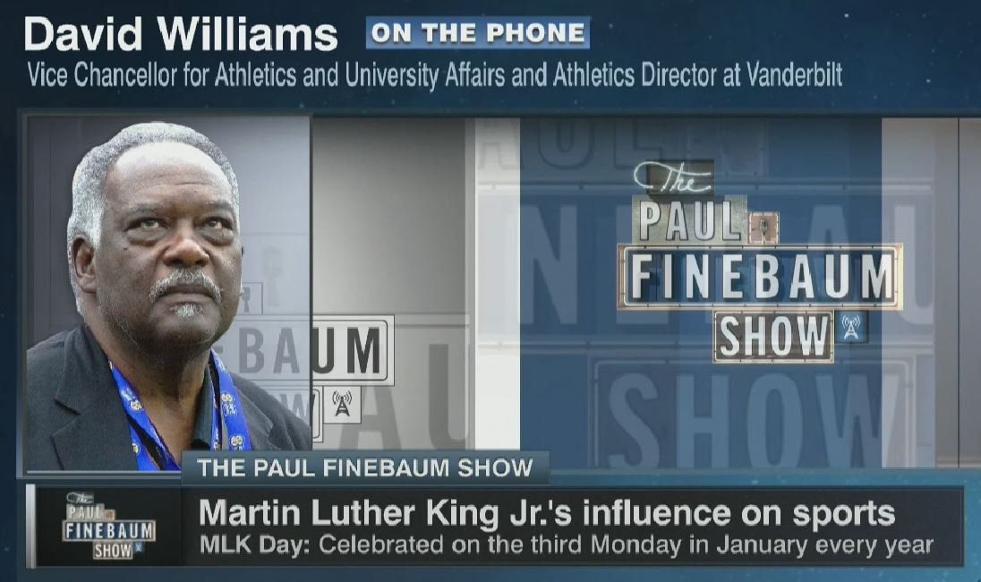 finebaum's tweet photo. .@VanderbiltU Vice Chancellor David Williams is LIVE to celebrate   #MLKDay https://t.co/8G58QvOwOY https://t.co/ofTOH07kVK