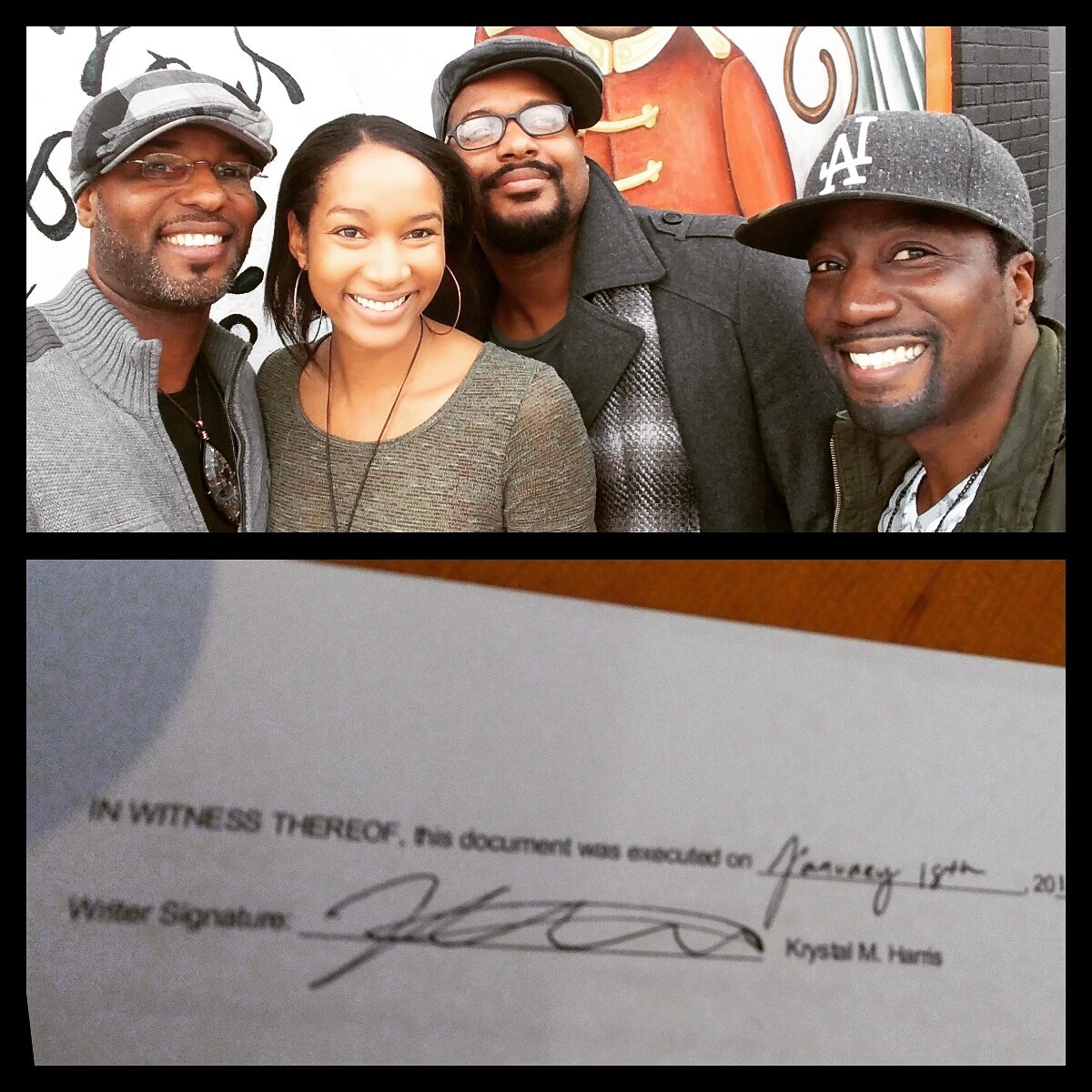 krystalmharris's tweet photo. This is only the beginning! #writer #signedOn #feminism #womencreators #BlackMenSupport #gratitude #History https://t.co/NaLNhTV5TJ
