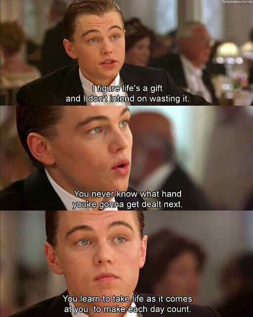 _Sourcedusavoir's tweet photo. "Je pense que la vie est un cadeau et je n'ai pas l'intention de gâcher la mienne ..." Titanic https://t.co/zZJkfV39fW